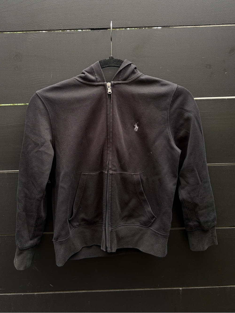 Polo Ralph Lauren Boys Black Full Zip Hoodie Size S 8